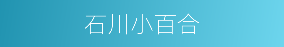 石川小百合的同义词