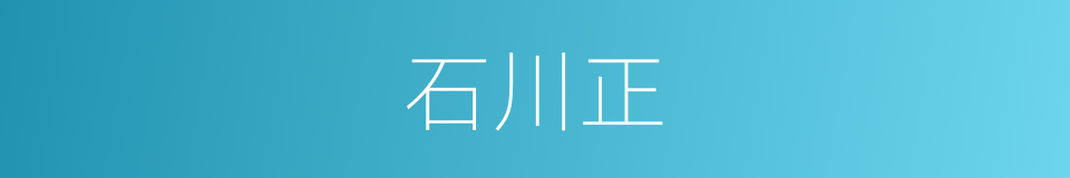 石川正的同义词