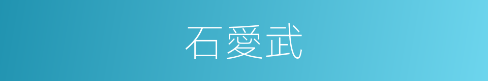 石愛武的同義詞
