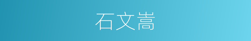 石文嵩的同义词