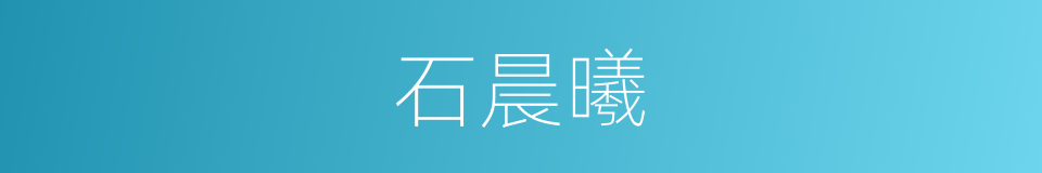 石晨曦的同义词