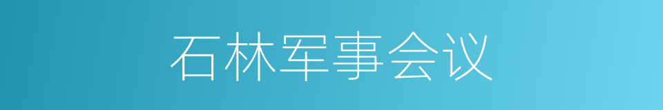 石林军事会议的同义词