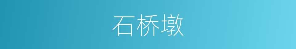 石桥墩的同义词