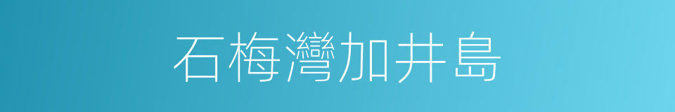 石梅灣加井島的同義詞