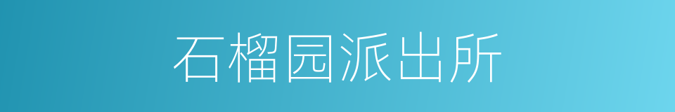石榴园派出所的同义词