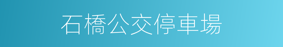 石橋公交停車場的同義詞