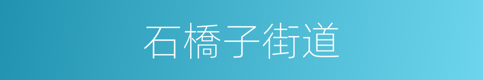 石橋子街道的同義詞