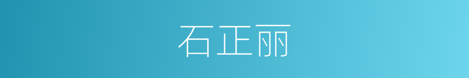 石正丽的同义词