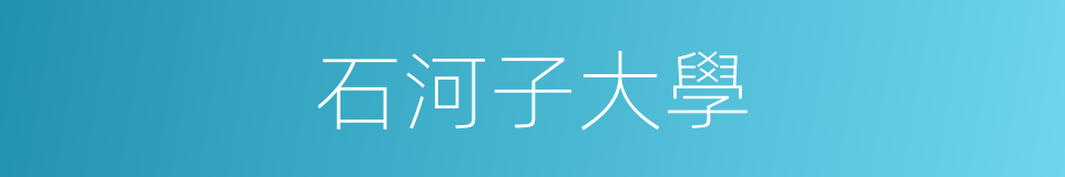 石河子大學的同義詞