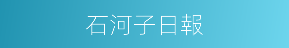 石河子日報的同義詞