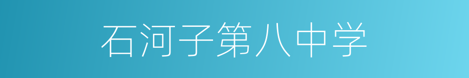 石河子第八中学的同义词