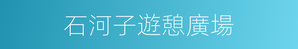 石河子遊憩廣場的同義詞