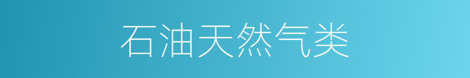 石油天然气类的同义词