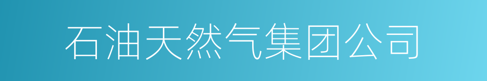 石油天然气集团公司的同义词