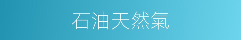 石油天然氣的同義詞