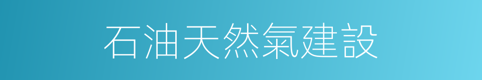 石油天然氣建設的同義詞