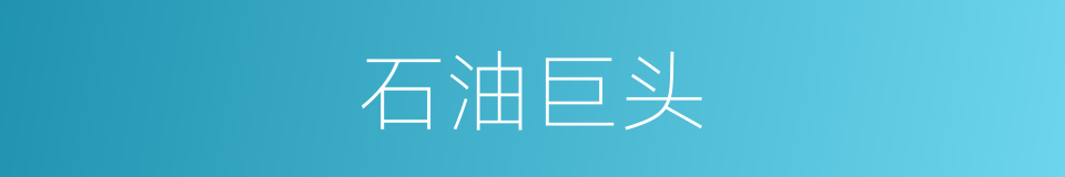 石油巨头的同义词