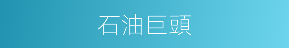 石油巨頭的同義詞