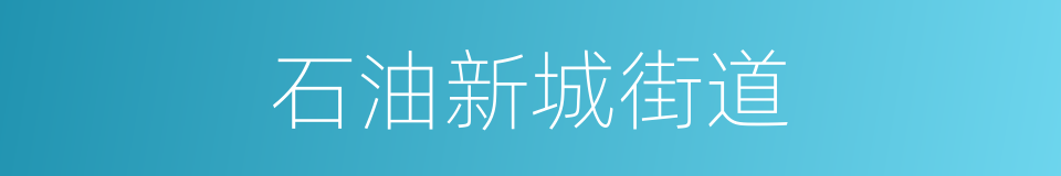 石油新城街道的同义词