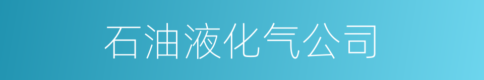 石油液化气公司的同义词