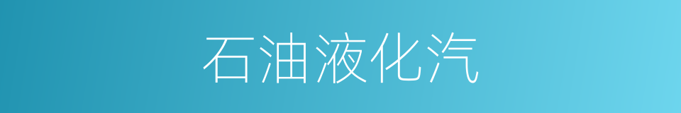 石油液化汽的同义词