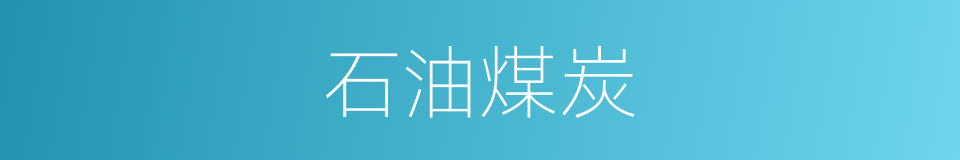 石油煤炭的同义词