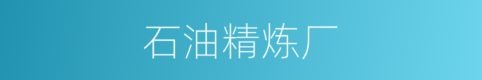 石油精炼厂的同义词