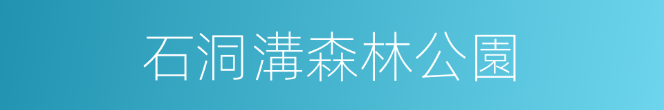 石洞溝森林公園的同義詞