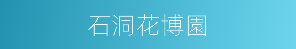 石洞花博園的同義詞