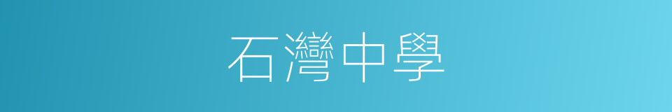 石灣中學的同義詞