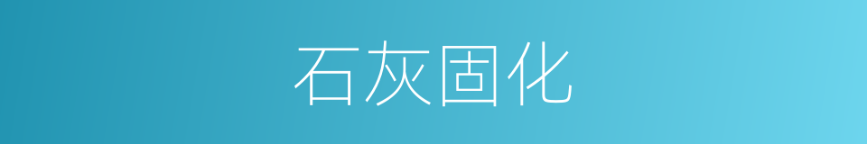 石灰固化的同义词