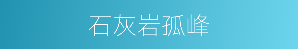 石灰岩孤峰的同义词