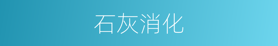 石灰消化的同义词