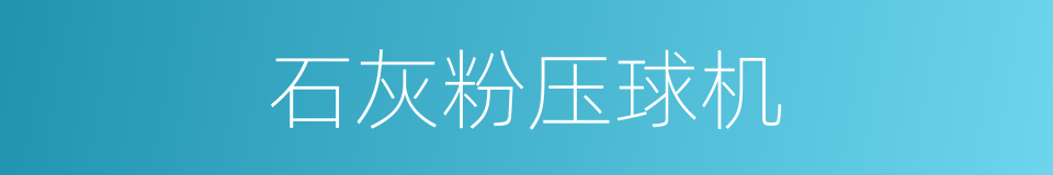 石灰粉压球机的同义词