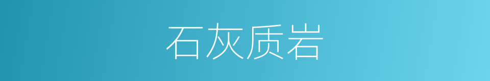 石灰质岩的同义词