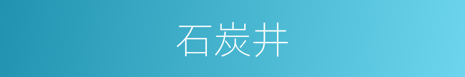 石炭井的同义词