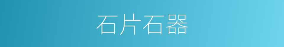 石片石器的意思