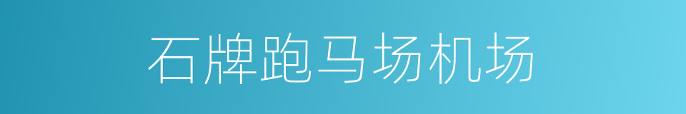 石牌跑马场机场的同义词
