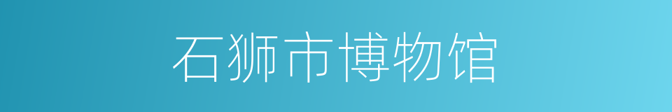 石狮市博物馆的同义词