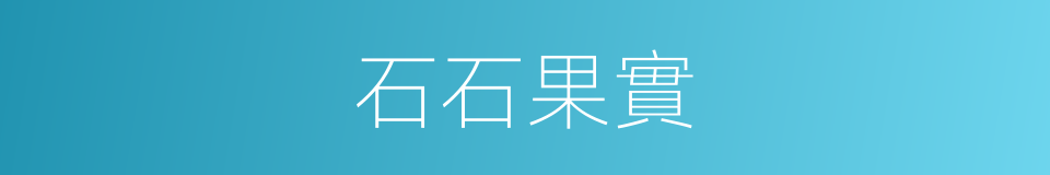 石石果實的同義詞