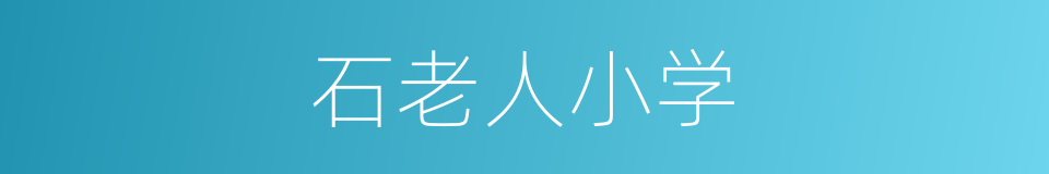 石老人小学的同义词