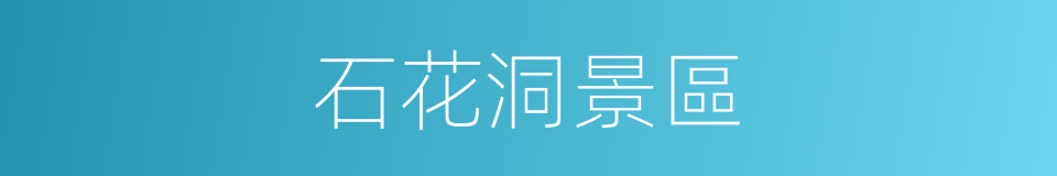 石花洞景區的同義詞