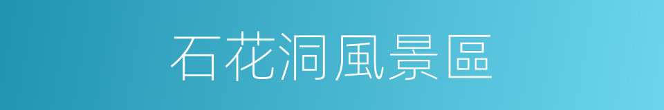 石花洞風景區的同義詞