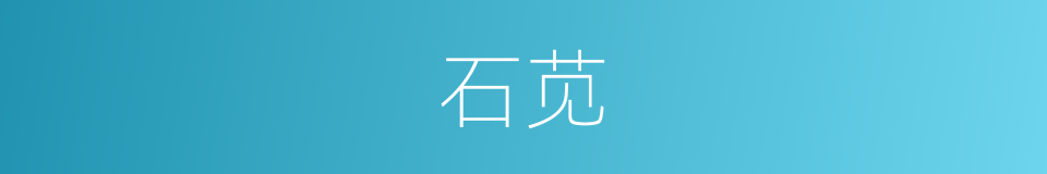 石苋的意思