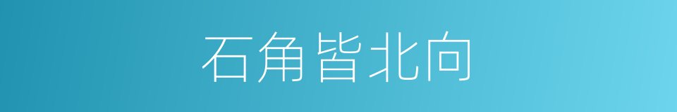 石角皆北向的同义词