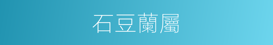 石豆蘭屬的同義詞