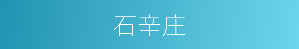 石辛庄的同义词