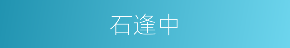石逢中的同义词