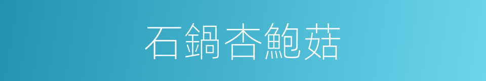 石鍋杏鮑菇的同義詞