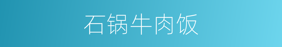 石锅牛肉饭的同义词